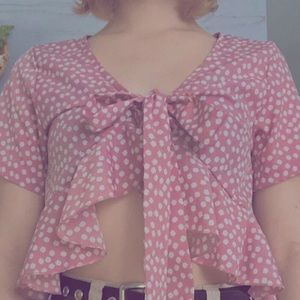 Tie Front Floral Top 🌷🌸